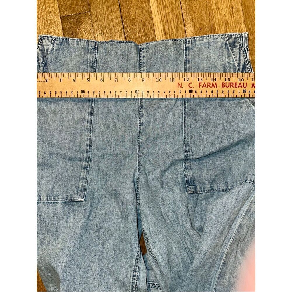 We The Free Free People Breezy Denim Pull-On Jeans Adirondack Size Medium M 8 10 - Picture 6 of 8